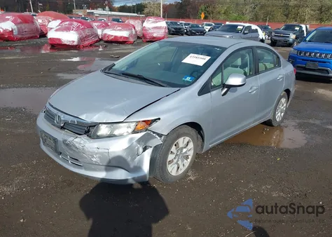 2012 Honda Civic Lx from USA, damaged, VIN 19XFB2F57CE321886